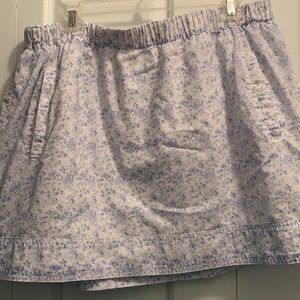 J. Crew Ladies blue/white floral skirt.